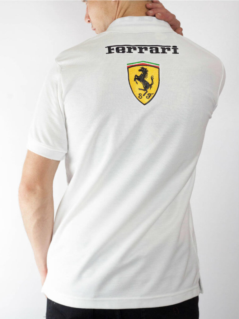 Ferrari polo shirt white_8