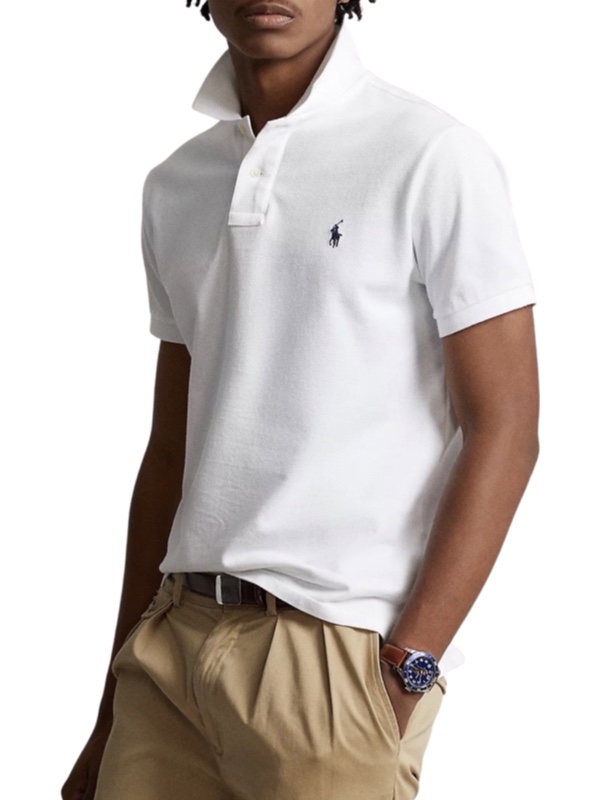 Polo Ralph Lauren Custom Slim Fit Polo Shirt White Polo Ralph Lauren ...
